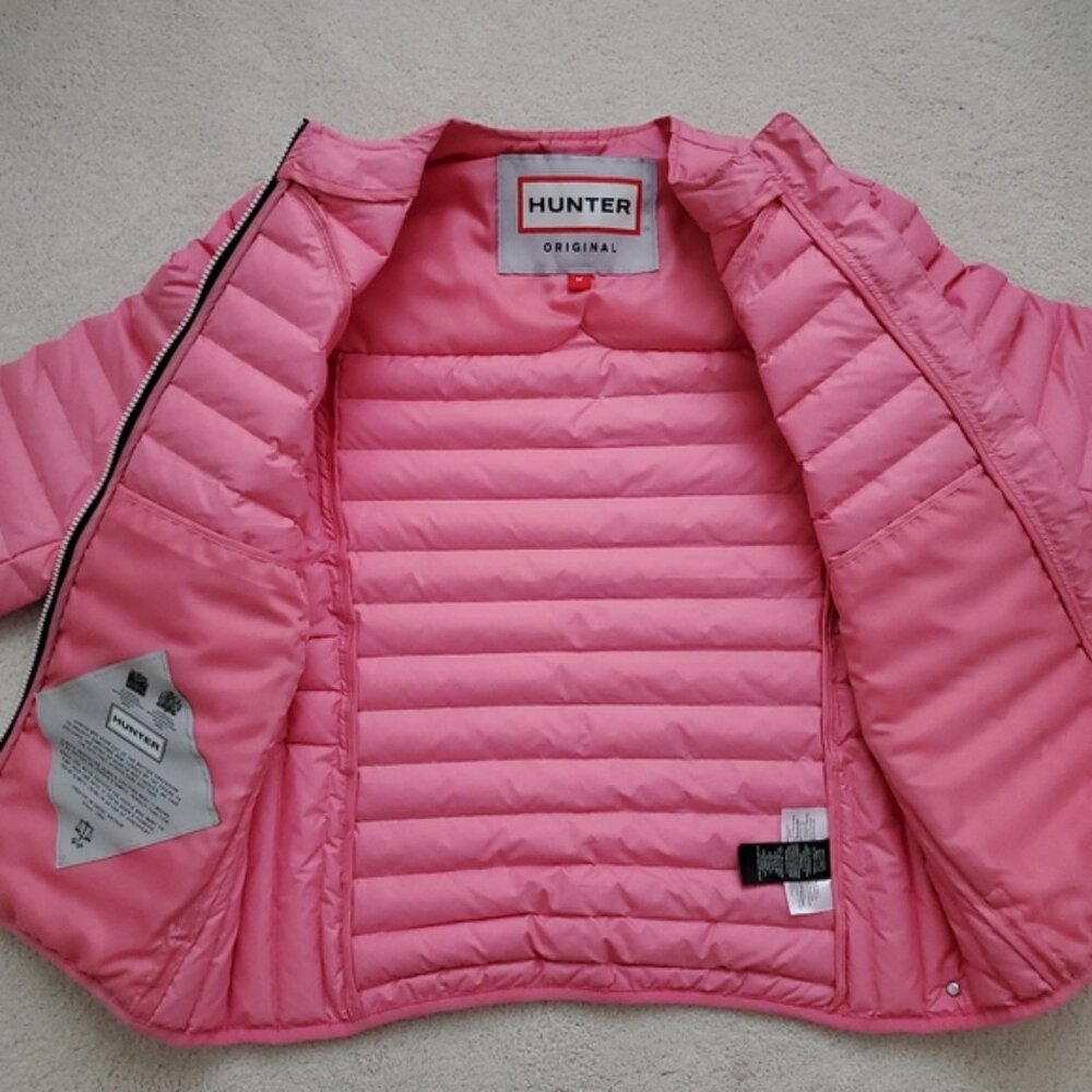 Hunter Pink Thin Down Layer Quilted Jacket Coat S… - image 2